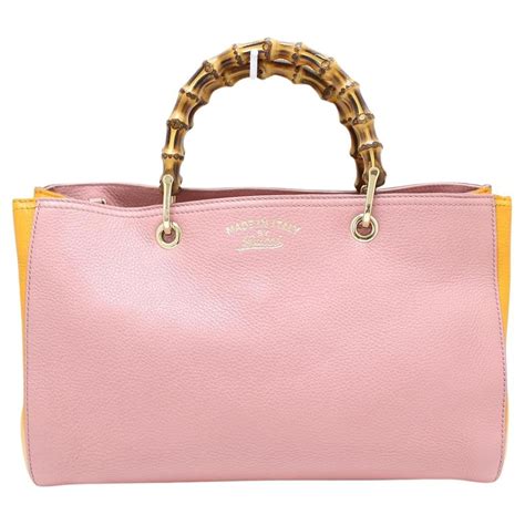 gucci bamboo shopper pink